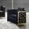 Fergal Sofa 55665 in Black Velvet & Gold by Acme w/Options