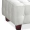 White Leather Modern Living Room Furniture With Tufted Seats