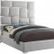 Milan Bed in White Faux Leather by Meridian w/Options