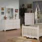 White Finish Modern Elegant Kid's Bedroom w/Optional Items