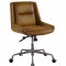 Ambler Office Chair 92499 Saddle Brown Top Grain Leather by Acme