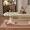 Madrid Dining Table 702 in Pearl White w/Optional Items