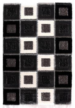 Modern S6521 Black Area Rug [IKRU-S6521-BLACK]