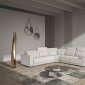 Palinuro Power Motion Sectional Sofa in White Full Leather - VIG