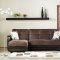 Modern Chocolate Sectional Sofa with Storage Spaces