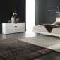 Libriamo Bed in White/Brown w/LED Lights by Rossetto w/Options