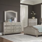 Belmont Bedroom 300824 in Platinum w/Upholstered Bed by Coaster