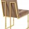 Pierre Dining Chair 714 Set of 2 Beige Velvet Fabric by Meridian