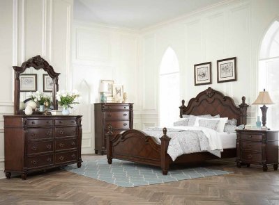 1802 Hadley Row Bedroom by Homelegance in Dark Cherry w/Options