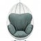 Simona Patio Swing Chair 45032 in Green & White by Acme