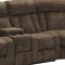 Laura Power Motion Sofa in Chocolate Fabric by NCFurniture