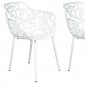 Devon Set of 4 Indoor/Outdoor Chairs DCA23W - White - LeisureMod