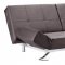 Contemporary Convertible Sofa Bed in Espresso Leatherette