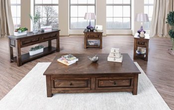 Annabel Coffee Table & 2 End Table Set CM4613 in Walnut w/Opt [FACT-CM4613-Annabel]