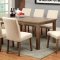 CM3554T Soreen 5Pc Dining Set in Light Oak w/Ivory Fabric Chairs