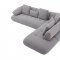 Savannah Sectional Sofa in Gray Fabric by J&M