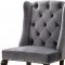 Suri Dining Chair 772 Set of 2 Grey Velvet Fabric by Meridian