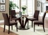 CM3120T Lancy I 5Pc Dinette Set in Dark Walnut w/Glass Top