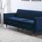 Lola Sofa 619 in Navy Velvet Fabric by Meridian w/Options