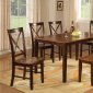 Two-Tone Finish Modern 6Pc Dining Set w/Chairs & Bench