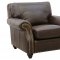 Mason Sofa & Loveseat Set in Arabica Finish by Luke Leather