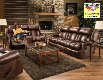 187500 Cayuga Power Reclining Sofa in Tobacco by Chelsea [CHFS-187500PWR Cayuga Tobacco]