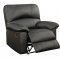 U99270-BL Motion Sofa in Black PU by Global w/Options