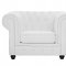 Chesterfield Sofa in White Leather by Modway w/Options