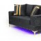 U98 Sofa & Loveseat Set in Black Velvet by Global w/Options