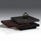 Brown Finish Modern Coffee Table w/Gliding Mechanism