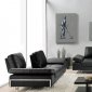 GIA Sofa in Black Leather by At Home USA w/Options