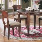 Brown Cherry Modern Round Dining Table w/Optional Side Chairs