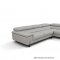 Simba Sectional Sofa in Light Gray Leather by Beverly Hills