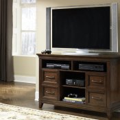 Amaretto Finish Stylish Contemporary TV Stand w/Storages