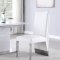 Porsha Dining Chair 750 Set of 2 White Faux Leather by Meridian