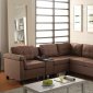 Cleavon Reversible Sectional Sofa 51530 in Brown Linen by Acme