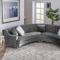 MS2071 Sectional Sofa in Grey Velvet by VImports