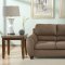 Milk Chocolate Microfiber Modern Living Room w/Soft Back Pillows