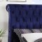 Dakota Bed in Navy Velvet Fabric by Meridian w/Options