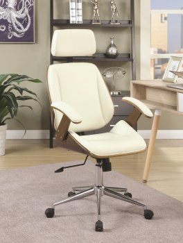 800735 Office Chair in Ecru Leatherette by Coaster [CROC-800735]