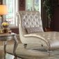 Marquee Chaise 652 in Pearl Bonded Leather by Meridian