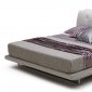 Posh Bed by Beverly Hills Furniture in Light Grey Full Leather