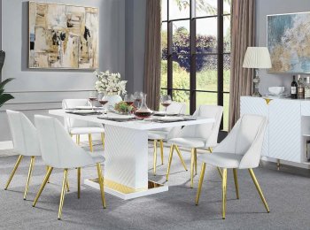 Gaines Dining Room 5Pc Set DN01258 in White by Acme w/Options [AMDS-DN01258 Gaines]