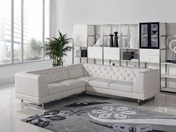 Windsor Sectional Sofa 1169B in White Leatherette by VIG [VGSS-1169B Windsor White]