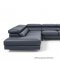 Simba Sectional Sofa in Slate Blue Leather by Beverly Hills