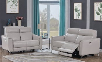 Alberta Power Recliner Sofa 602494P in Light Grey by Coaster [CRS-602494P-Alberta]