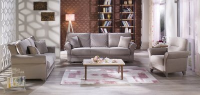 Padova Paris Gray Sofa Bed in Fabric by Sunset w/Options