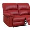 U99270-R Motion Sofa in Red PU by Global w/Options