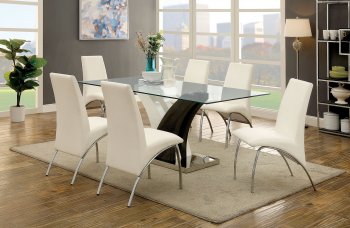 Svana CM3382T 5Pc Dinette Set of Pedestal Table & 4 Chairs [FADS-CM3382T-CM8370-SC-Svana]