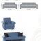 Rain Sofa Bed & Loveseat Set in Blue Fabric by Rain w/Options